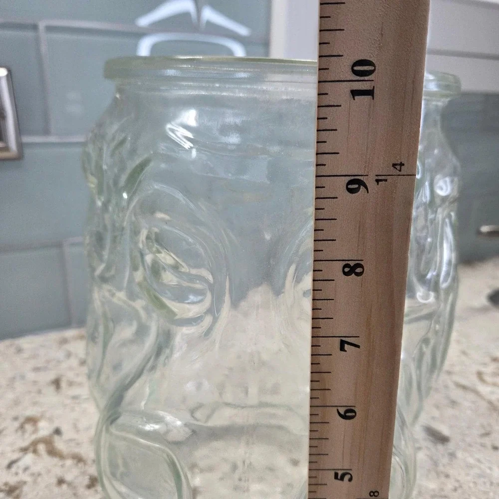 Vintage Libbys Hippo Big Top Circus Glass Cookie Jar Kitchen Decor No Lid
